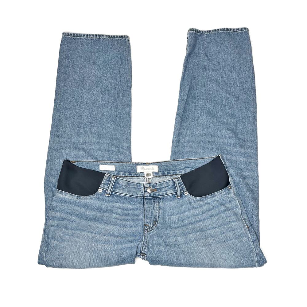 Madewell The Maternity Side-Panel Dean Easy Straight Jean Airy Denim size 29 - Picture 6 of 12
